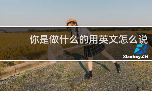 你是做什么的用英文怎么说