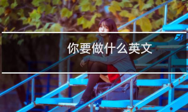 你要做什么英文