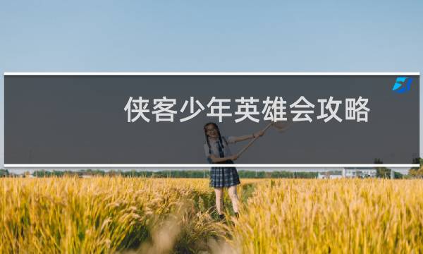 侠客少年英雄会攻略
