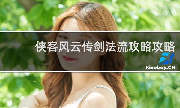 侠客风云传剑法流攻略攻略