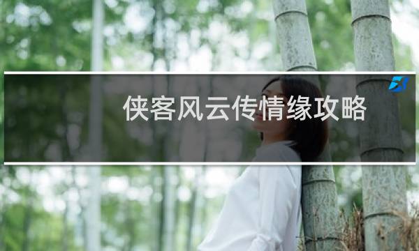 侠客风云传情缘攻略