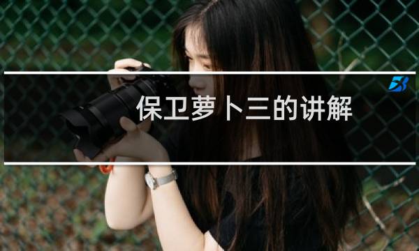 保卫萝卜三的讲解