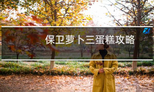 保卫萝卜三蛋糕攻略