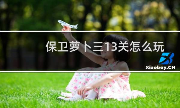 保卫萝卜三13关怎么玩