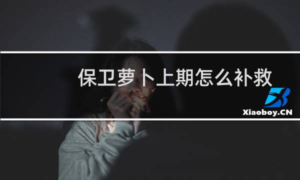 保卫萝卜上期怎么补救