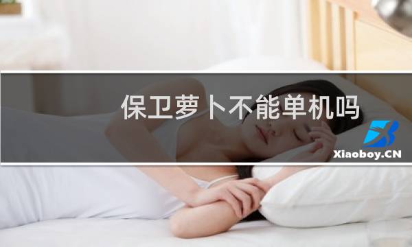 保卫萝卜不能单机吗