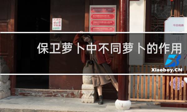 保卫萝卜中不同萝卜的作用