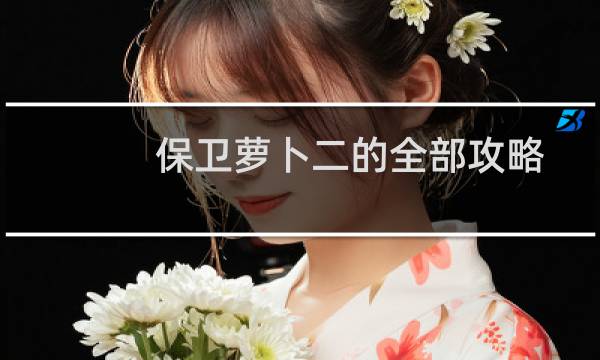 保卫萝卜二的全部攻略