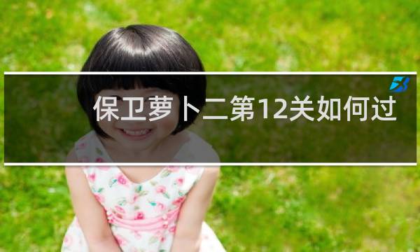 保卫萝卜二第12关如何过