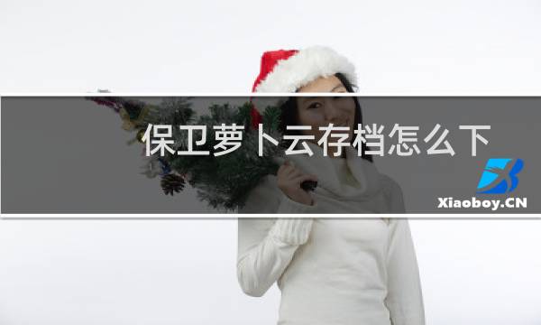 保卫萝卜云存档怎么下