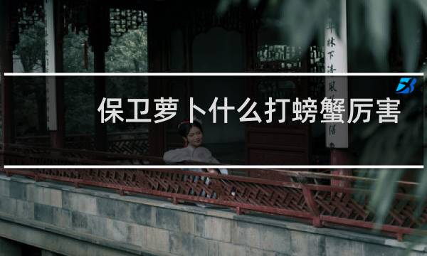 保卫萝卜什么打螃蟹厉害