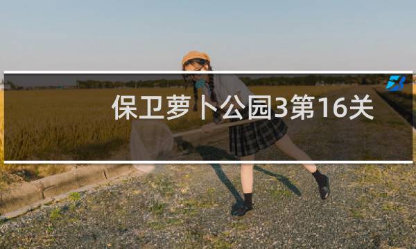 保卫萝卜公园3第16关