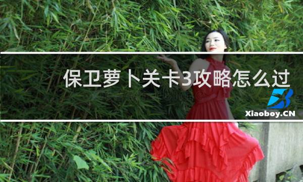 保卫萝卜关卡3攻略怎么过