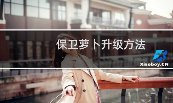 保卫萝卜升级方法