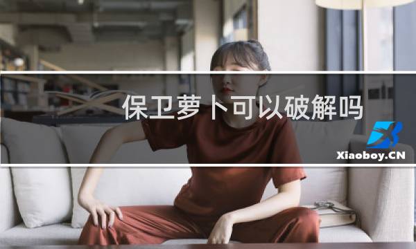 保卫萝卜可以破解吗