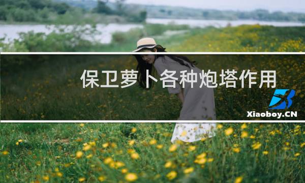 保卫萝卜各种炮塔作用