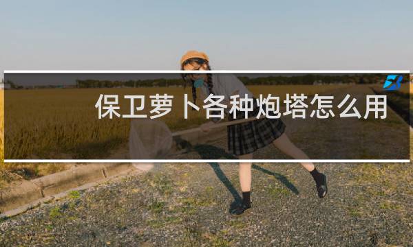 保卫萝卜各种炮塔怎么用