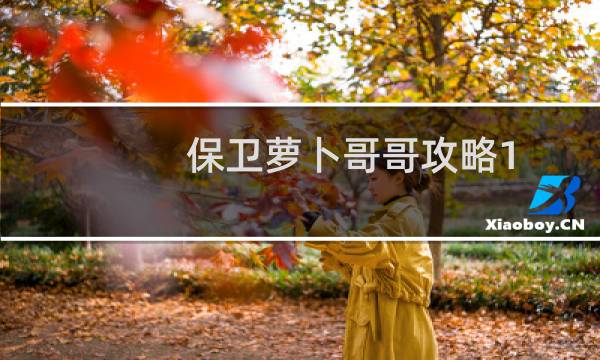 保卫萝卜哥哥攻略1