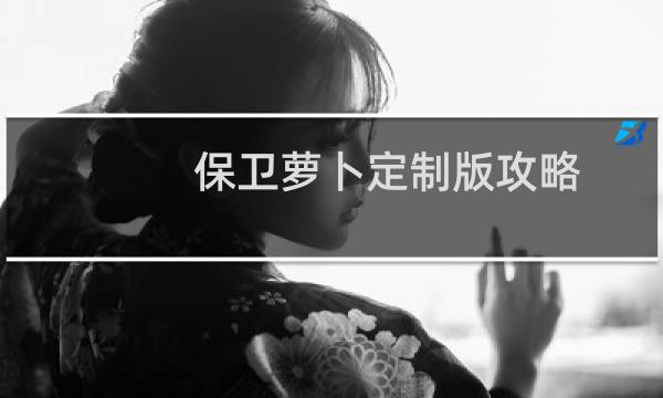 保卫萝卜定制版攻略