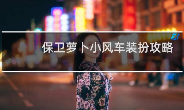 保卫萝卜小风车装扮攻略