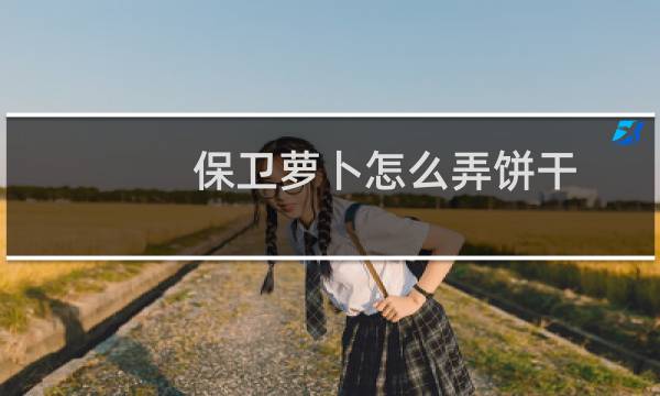 保卫萝卜怎么弄饼干