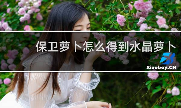 保卫萝卜怎么得到水晶萝卜