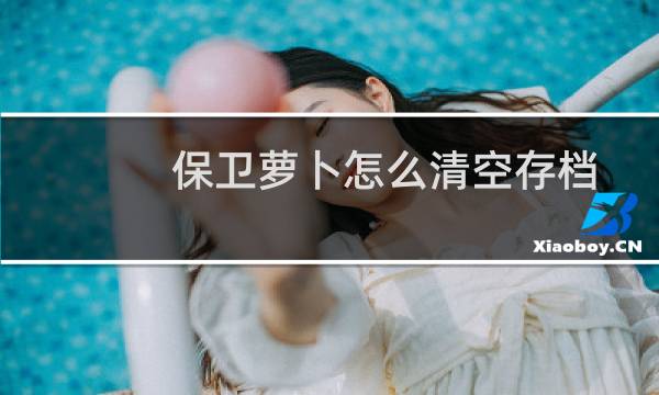 保卫萝卜怎么清空存档