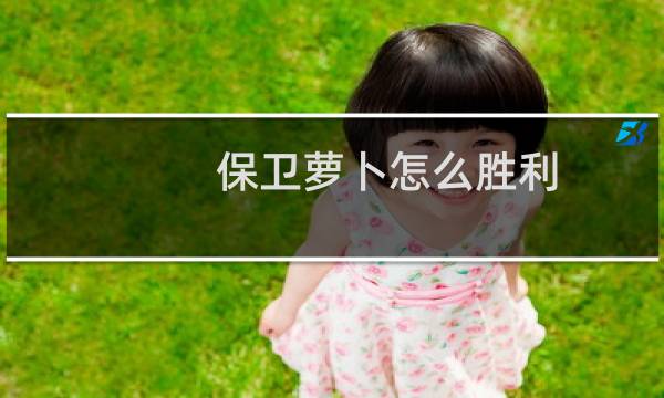 保卫萝卜怎么胜利