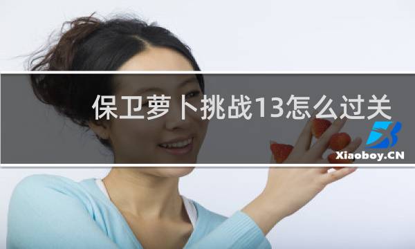 保卫萝卜挑战13怎么过关