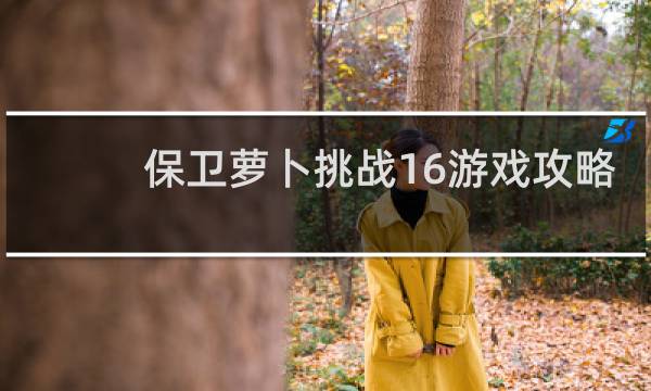 保卫萝卜挑战16游戏攻略