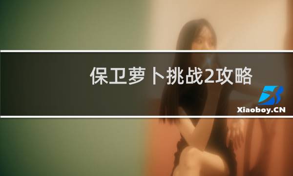 保卫萝卜挑战2攻略