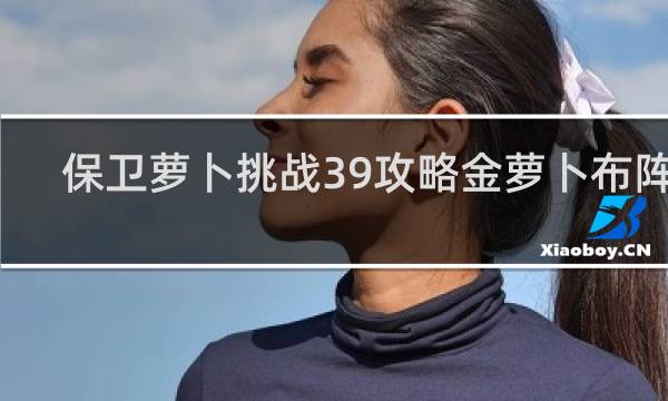 保卫萝卜挑战39攻略金萝卜布阵图