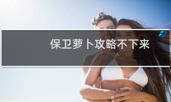 保卫萝卜攻略不下来