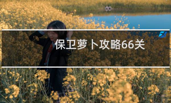 保卫萝卜攻略66关