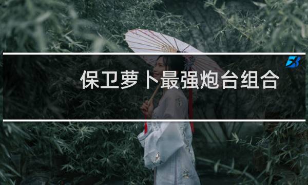 保卫萝卜最强炮台组合