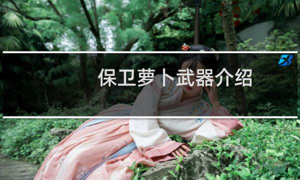 保卫萝卜武器介绍