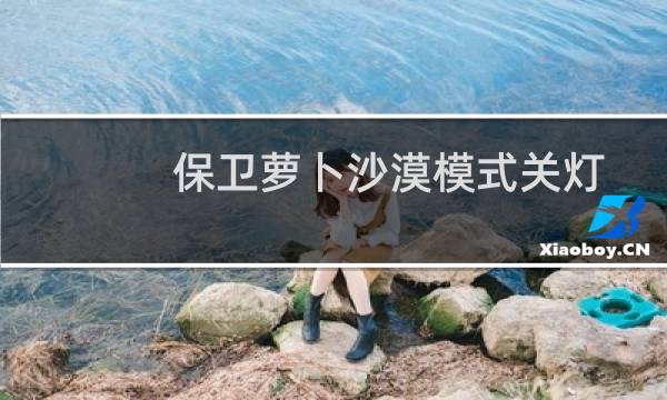保卫萝卜沙漠模式关灯