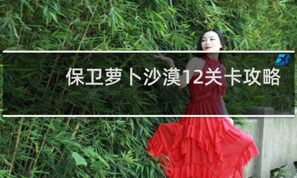 保卫萝卜沙漠12关卡攻略