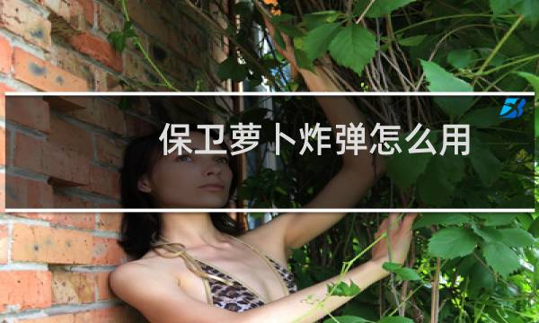保卫萝卜炸弹怎么用