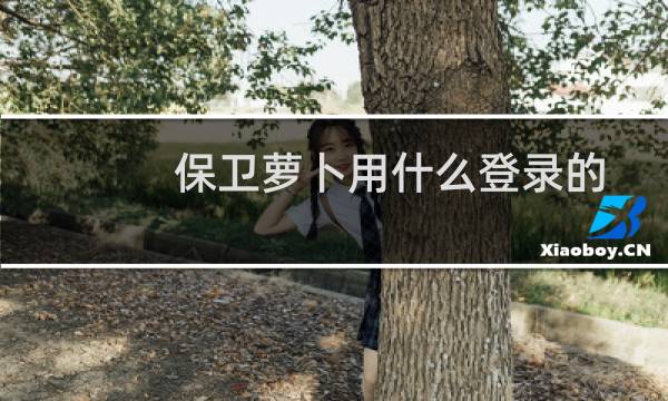 保卫萝卜用什么登录的