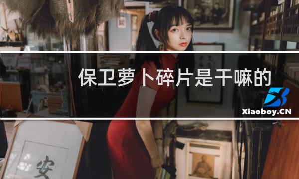 保卫萝卜碎片是干嘛的