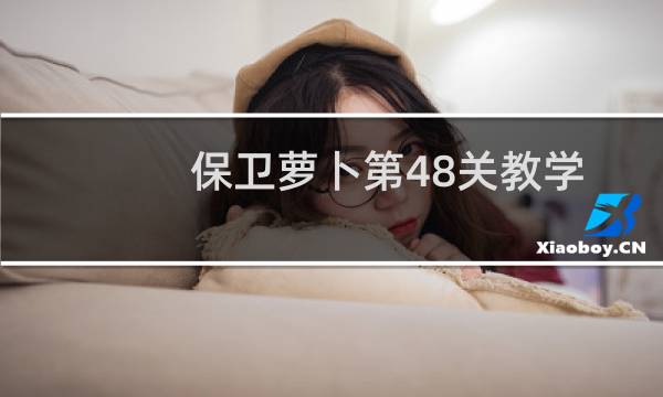 保卫萝卜第48关教学