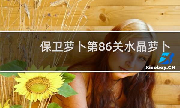 保卫萝卜第86关水晶萝卜