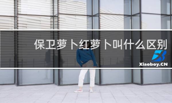 保卫萝卜红萝卜叫什么区别