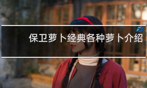 保卫萝卜经典各种萝卜介绍