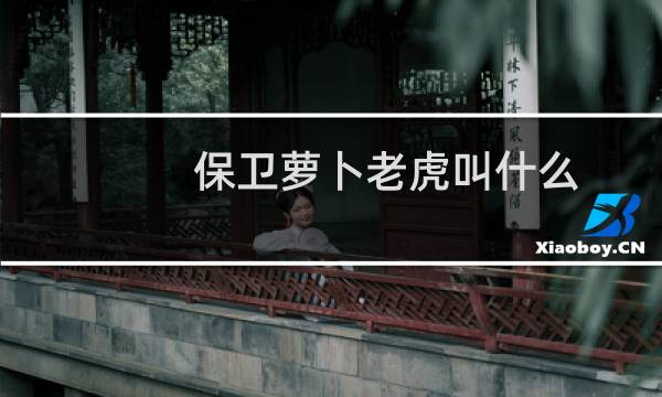 保卫萝卜老虎叫什么