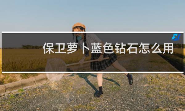 保卫萝卜蓝色钻石怎么用