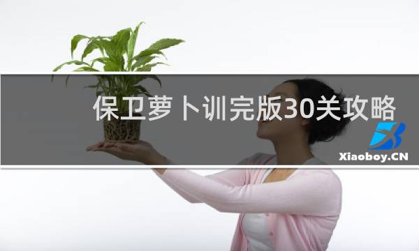 保卫萝卜训完版30关攻略