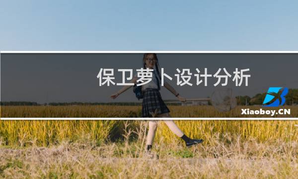 保卫萝卜设计分析