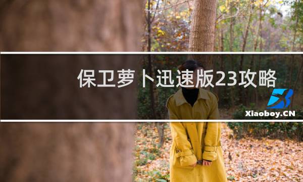 保卫萝卜迅速版23攻略